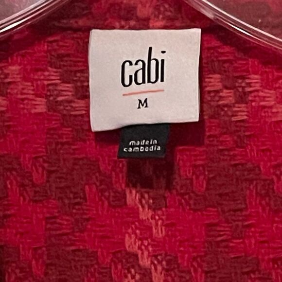 NWOT Cabi Red Plaid Check Evita Coat - Picture 4 of 9